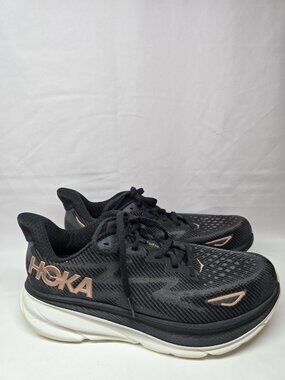 Hoka Clifton 9 Womens Size 8.5D Running Shoes Black Sneakers